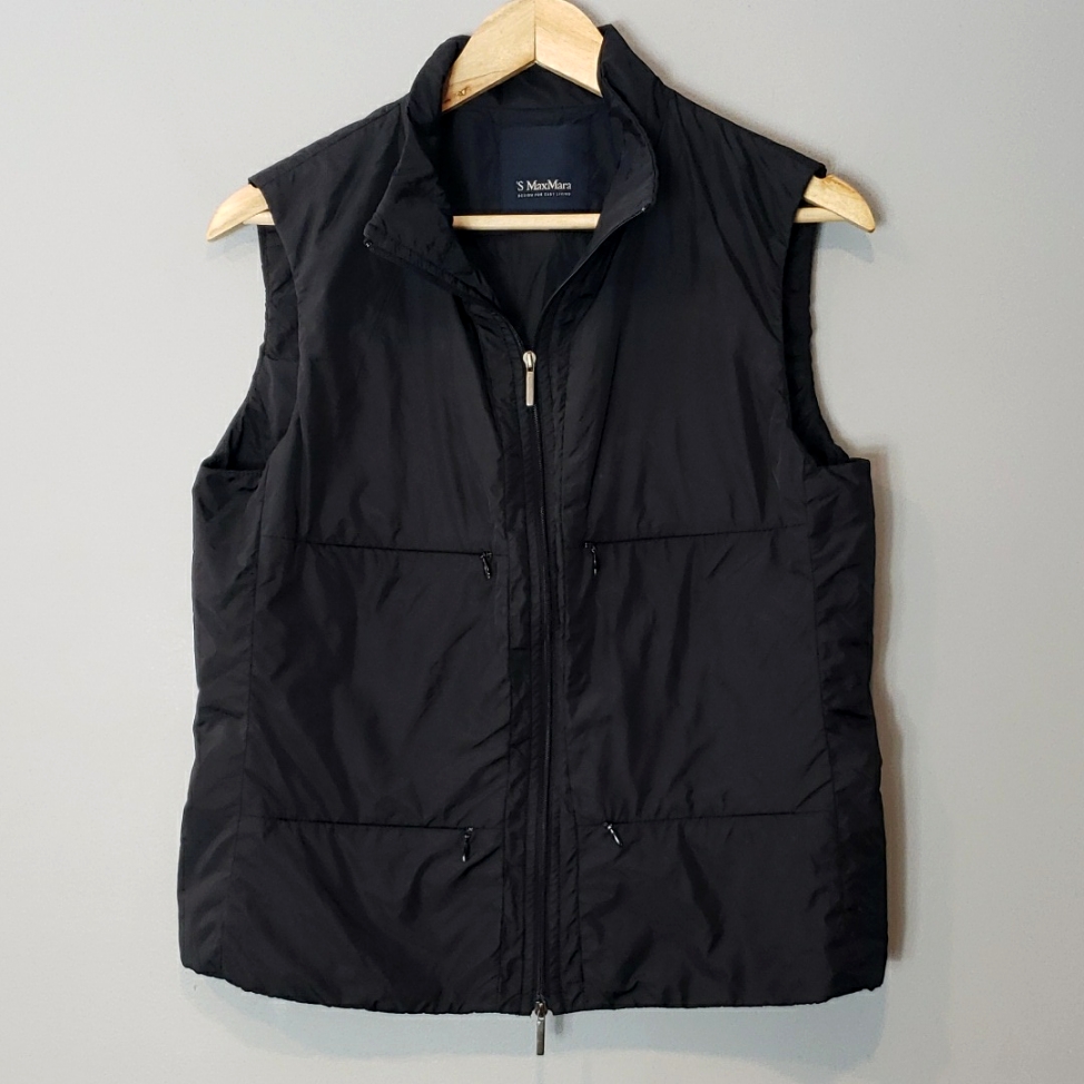 Maxmara Vest Winter Lightweight Classic S Black Luxury